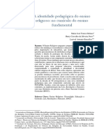 A Identidade Pedagógica Do Ensino Religioso: No Currículo Do Ensino Fundamental