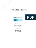 Cycle Shop Database