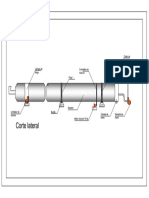 Corte Lateral: Ciclon de Humo Ducto de Humo