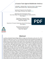 Evaluating Antivirus Evasion Tools Against Bitdefender Antivirus