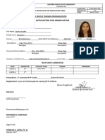 Application For Graduation: College/Department/Unit: NATIONAL SERVICE TRAINING PROGRAM (NSTP)