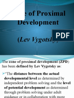 Zone of Proximal Development: (Lev Vygotsky)