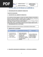 FICHA de ACTIVIDAD ACADÉMICA - Procesos de Soldadura Por Arco Electrico Según Normas Internacionales