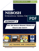 Element 1: Why We Should Manage Workplace Health and Safety Element 1