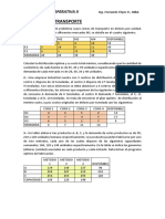 Deber de Transporte y Asignacion - Investigacion Operativa