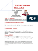 Chap-11 Relational Databases Notes Class 12