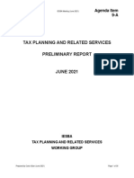 Tax Planning and Related Services Preliminary Report: Agenda Item 9-A