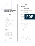 Lista de Feitura