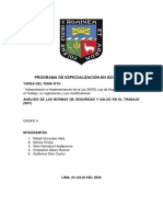 TEMA 1 - Interpretación e Implementación SST Ley 29783 G4