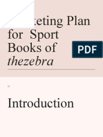 Marketing Plan For Sport Books Of: Thezebra