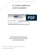 Actividad 1. Criterios Relativos A La Ejecución de Auditorías