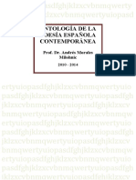 Antolog A Po Tica de La Poes A Espa Ola Contempor Nea 2010