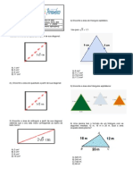 Atividade Matematica 10 Diagonal Do Quadrado Do Retangulo Area Do Triangulo Escaleno e Usando Determinantes