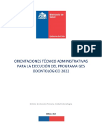 Orientación Técnica Programa GES Odontológico 2022 para La Red