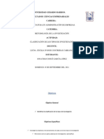 Clasificación de Los Tipos de Investigación