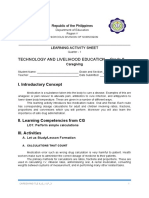 Technology and Livelihood Education - Grade 8: I. Introductory Concept