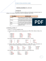 TEMA 5. Uso de La Letra C, S y Z