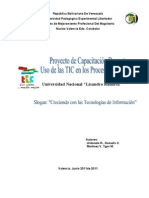 Proyecto de Capacitación Docente "Uso de Las TIC en Los Procesos Educativos"