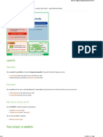 Used To, Didn't Use To - Summary Chart