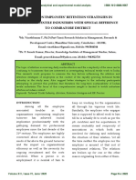 A Study On Employees' Retention Strategies in Technical Textile Industries With Special Reference To Coimbatore District