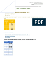 Variacion Lineal y Proporcionalidad Inversa