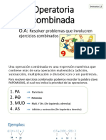 Semana 12 Matemática 5° Básico. Operatoria Combinada