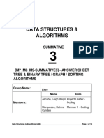 Data Structures & Algorithms: Summative