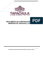 Reglamento de Construcción para El Municipio de Tapachula, Chiapas.