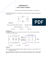 Experiment 16 Circuit Analysis Techniques: Figure 16-1 R R + R + R