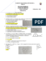 Hoja de Trabajo 07 - Leyes de Newton.