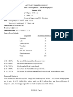 Physics Syllabus 101 AVC Summer 2016