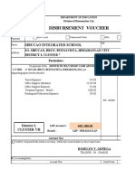 Disbursement Voucher: Sibucao Integrated School