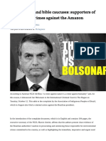 Bullets, Beef and Bible Caucuses: Supporters of Bolsonaro's Crimes Against The Amazon