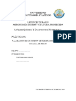 Practica I Valoración de Un Ácido y Determinación de Hco3 - en Agua de Riego