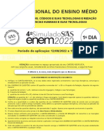 4º Simulado Sas Enem 2022. 1º Dia