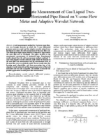 Mass Flow Rate Measurement of Gas/Liquid Two-Phase Flow in Horizontal Pipe Based On V-Cone Flow Meter and Adaptive Wavelet Network