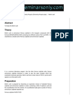 Mohr's Salt - Chemistry Science Fair Project