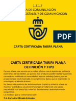 Correos 2022 1.3.1.7 Carta Certificada Tarifa Plana