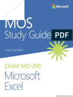 MOS Study Guide - Excel 2019 - Exam MO 200