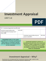 3.8 Investment Appraisal PBP, ARR, NPV