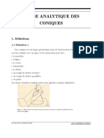 Étude Analytique Des Coniques: 1. Définitions