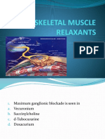 Skeletal Muscle Relaxants MCQs