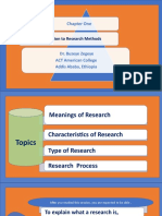 Research Method Chapter One