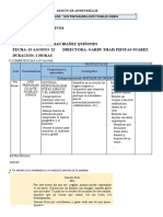 Sesión de Aprendizaje PERS. SOCIAL 6 A 15 AGOST.22 de Sismo - 15546 IBA