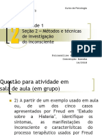 2 - Métodos e Técnicas de Investigação Do Inconsciente