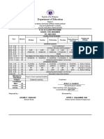 Department of Education: K To 12 Class Program Grade: Five-Maawain SY: 2022-2023