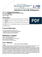 Module 1: Introduction To Juvenile Delinquency: Lesson 1 - Basic Concepts and Definition Juvenile