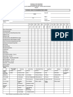 School Health Examination Card: Republic of The Philippines Department of Education