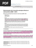 Determinantes de La Inversión Extranjera Directa en Latinoamérica (2000 - 2017)