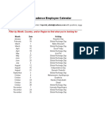 2022 Cadence Employee Calendar: Filter by Month, Country, And/or Region To Find What You're Looking For